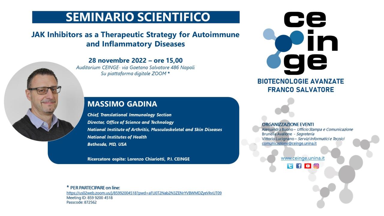 Inibitori delle JAK per la terapia di malattie autoimmuni e infiammatorie Inibitori delle JAK per la terapia di malattie autoimmuni e infiammatorie